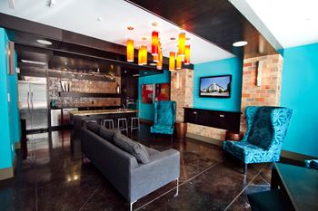 Amenities-resident lounge with kitchen