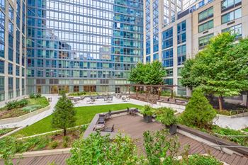 Landscaped courtyard