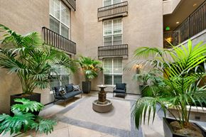 Los Angeles apartment for rent - Mediterranean Style Courtyard Garden at Windsor Hancock Park, Los Angeles, CA