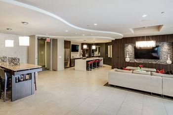 Amenities-resident lounge with kitchen