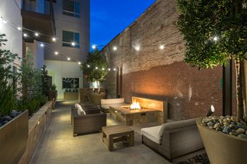 Amenities-courtyard garden with fire pit