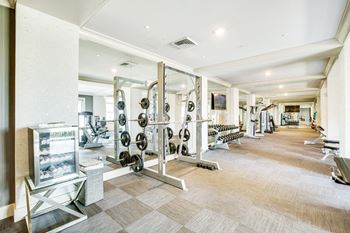 Amenities-fitness studio with weight station