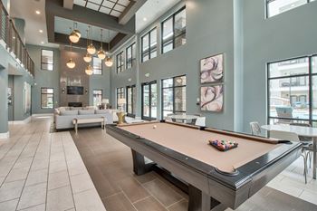 Pool table in clubhouse