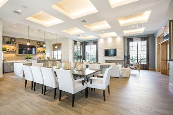 Posh lounge area in clubhouse is perfect for meeting up with friends