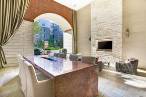 Cambridge apartment for rent - Entertaining Space in Outdoor Lounge at Windsor at Cambridge Park, Cambridge, Massachusetts