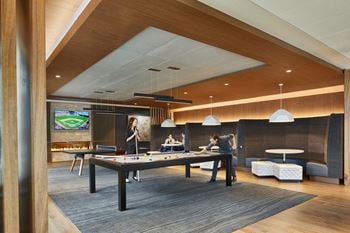 Amenities-game room with billiards table