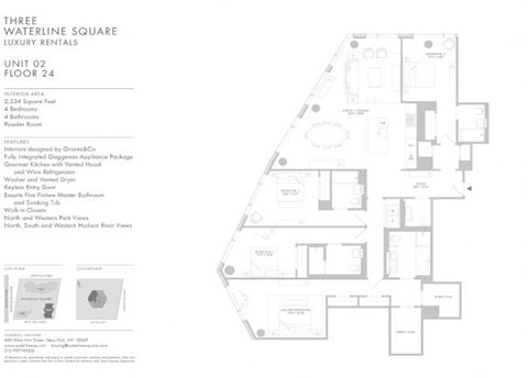 Floor plan for 4 beds, 4.5 baths, 2534 sqft