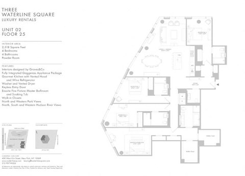 Floor plan for 4 beds, 4.5 baths, 2518 sqft