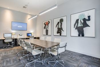 Business center and conference room