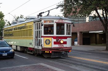 Neighborhood-one block from m-line trolley stop