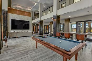 Pool table in clubhouse