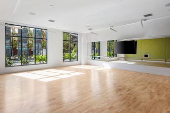 Fitness center with yoga/stretch area