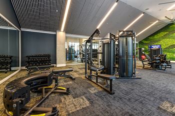 Fitness center strength and conditioning equipment