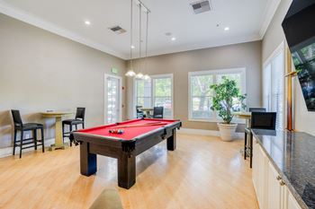 Clubhouse with billiards and refreshment bar