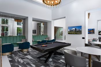 Game room and billiards table