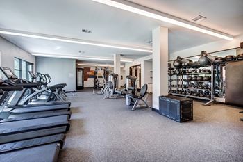 Fitness center with spin rooms