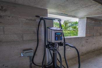 Charging station at windsor ludlam trail in miami, fl.