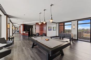 Billiards and foosball table