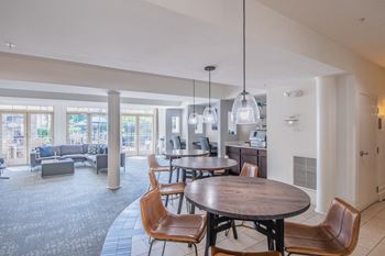 Clubroom with seating area