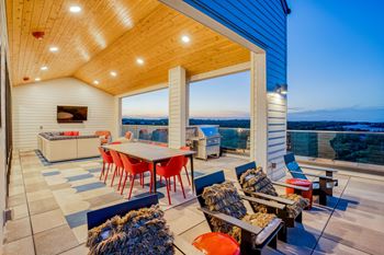 Sky deck with grills and seating