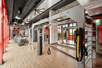 Fitness equipment at windsor ludlam trail in miami, fl.