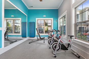 A dedicated spin and yoga space to move stretch and reset
