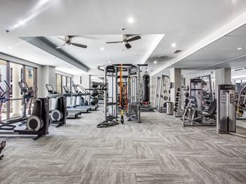 Spacious fitness center