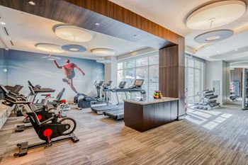 24-Hour fitness club with technogym equipment