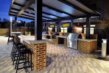 Poolside grilling stations