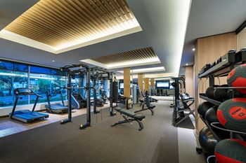 Fitness center with modern equipment