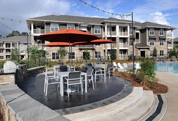 Poolside grilling station 