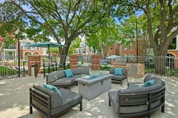 Outdoor seating and grilling station