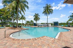 Pembroke Pines apartment for rent - a large swimming pool with palm trees