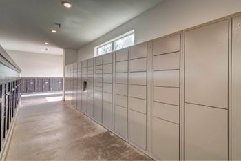 Package lockers at windsor lakeyard district