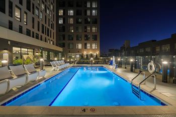 Resort- inspired pool and sundeck