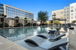 Plano apartment for rent - A modern pool area at Metro West, Texas, 75024.