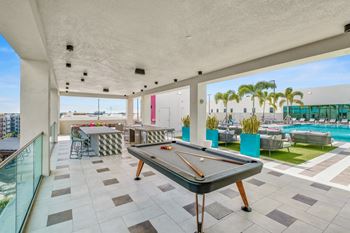 Pool table at windsor ludlam trail in miami, fl.