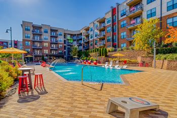 Resort style swimming pool and sunning deck