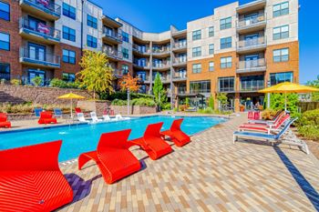 Resort style swimming pool and sunning deck