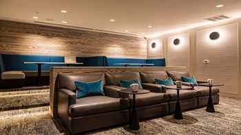 Media room with seating