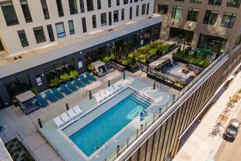 Resort- inspired pool and sundeck