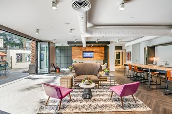 Contemporary lobby area