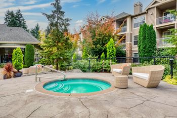 Outdoor spa and sundeck