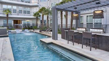 Grilling station by pool