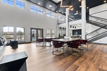Spacious clubroom with lounge area