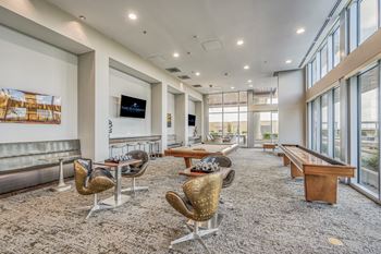 Game room with beverage kitchen