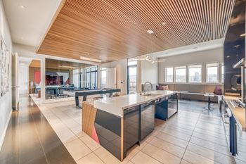 Clubroom with billiards, hdtv, cozy seating and gathering areas