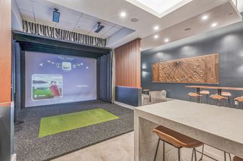Lone star suite with virtual golf simulator