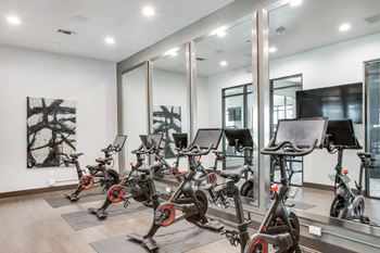Indoor cycling featuring peloton® bikes