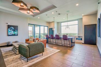 Outdoor rooftop lounge and patio